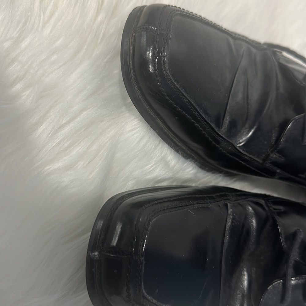 Stacy Adams men size 10 1/2 leather black lace dress shoe - Picture 4 of 5
